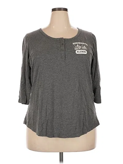 Pre-owned Harry Potter 3/4 Sleeve T-shirt In Gray