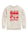Harry Potter Big Girls Grid Graphic Raglan Top In Beige,khaki