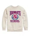 Harry Potter Big Girls Hogwarts Graphic Raglan Top In Beige,khaki