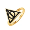 Harry Potter Deathly Hallows Ring, 18kt Yellow Flash Plated In Gold
