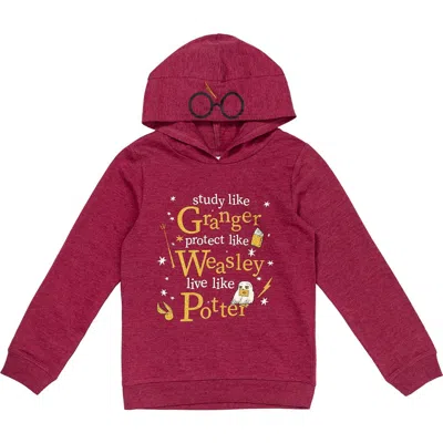 Harry Potter Kids'  Fleece Pullover Hoodie In Burgundy