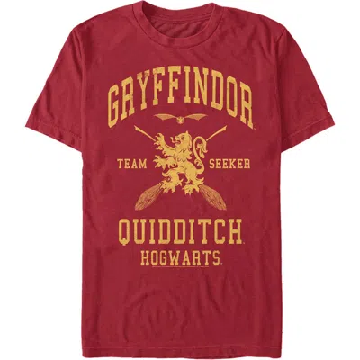 Harry Potter Gryffindor Quidditch Gold Team Seeker  Graphic T-shirt In Red