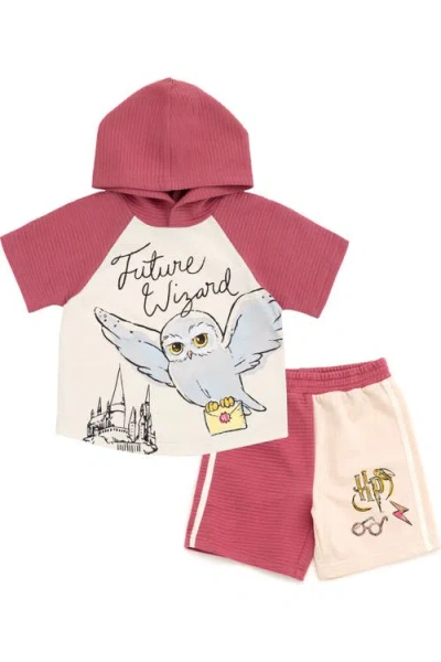 Harry Potter Kids'  Hedwig 2-piece Hooded Tee And Shorts Set In Multi
