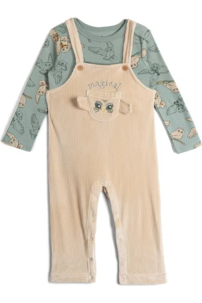 Harry Potter Babies'  Hedwig 2-piece Overalls And T-shirt Set In Multi