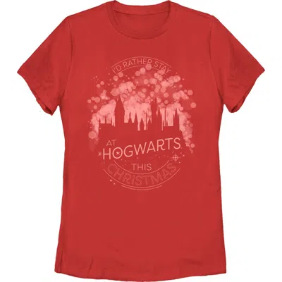 Harry Potter Hogwarts This Christmas  Graphic T-shirt In Red