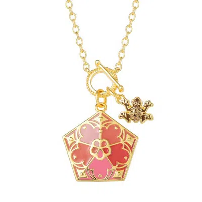 Harry Potter Kids'  Jewelry Chocolate Frog Necklace, 16"+2" In Gold