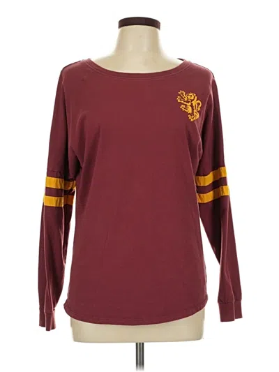 Pre-owned Harry Potter Long Sleeve T-shirt In Burgundy