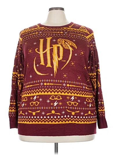 Pre-owned Harry Potter Pullover Sweater In Burgundy