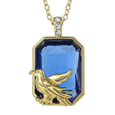 Harry Potter Kids'  Ravenclaw Eagle Pendant Necklace Official License, 18+2" In Blue