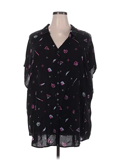 Pre-owned Harry Potter Short Sleeve Blouse In Black