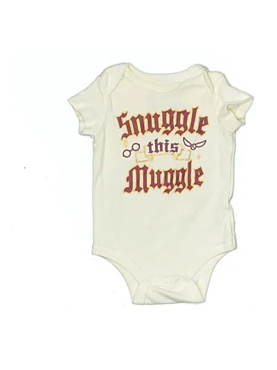 Pre-owned Harry Potter Babies' Short Sleeve Onesie In Ivory