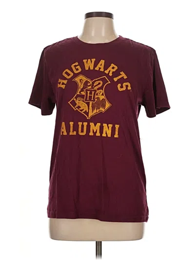 Pre-owned Harry Potter Short Sleeve T-shirt In Burgundy