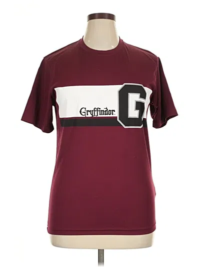 Pre-owned Harry Potter Short Sleeve T-shirt In Burgundy