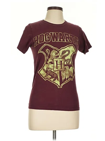 Pre-owned Harry Potter Short Sleeve T-shirt In Burgundy