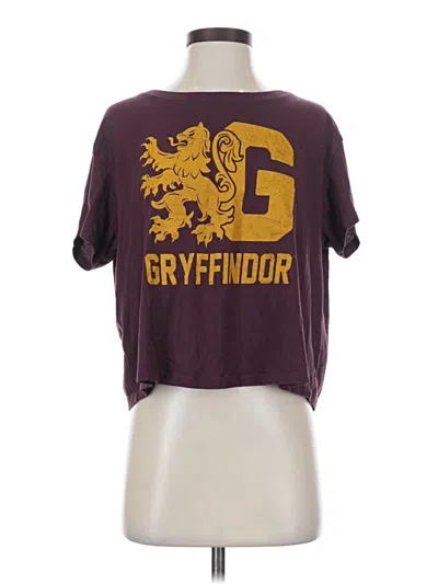 Pre-owned Harry Potter Short Sleeve T-shirt In Burgundy