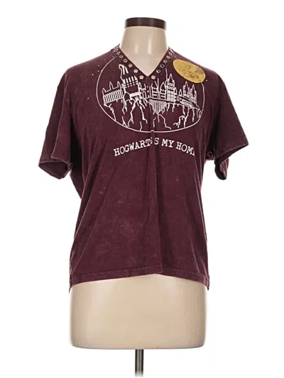 Pre-owned Harry Potter Short Sleeve T-shirt In Burgundy