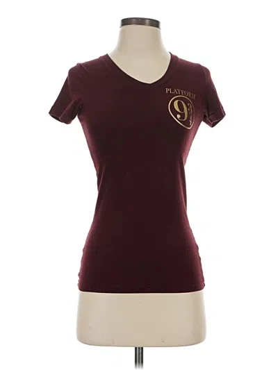 Pre-owned Harry Potter Short Sleeve T-shirt In Burgundy