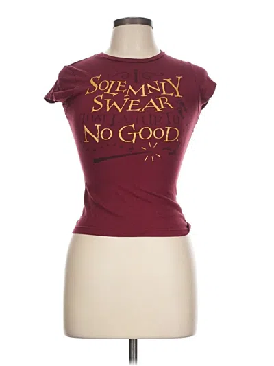Pre-owned Harry Potter Short Sleeve T-shirt In Burgundy