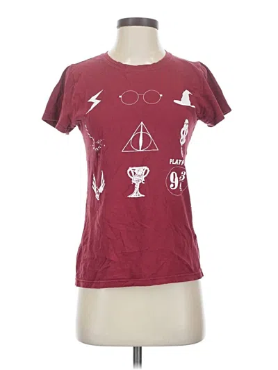Pre-owned Harry Potter Short Sleeve T-shirt In Burgundy