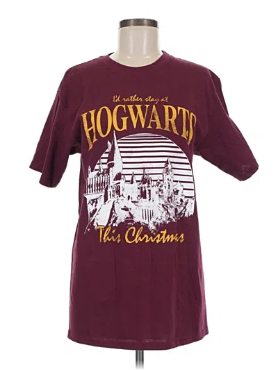 Pre-owned Harry Potter Short Sleeve T-shirt In Burgundy
