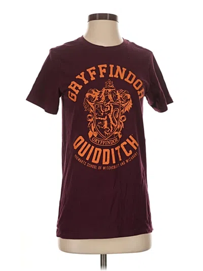 Pre-owned Harry Potter Short Sleeve T-shirt In Burgundy