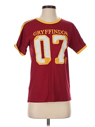 Pre-owned Harry Potter Short Sleeve T-shirt In Burgundy