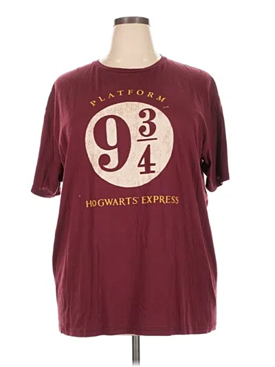Pre-owned Harry Potter Short Sleeve T-shirt In Burgundy