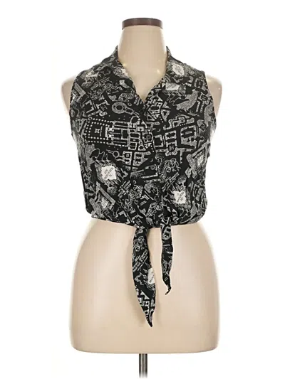 Pre-owned Harry Potter Sleeveless Button Down Shirt In Black