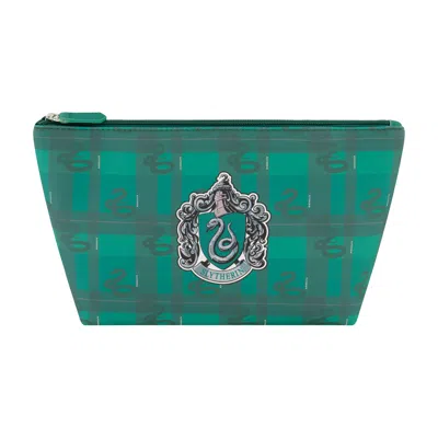 Harry Potter Slytherin Crest Cosmetic Travel Bag In Green