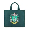 Harry Potter Slytherin Crest Sherpa Travel Tote With Trolley Strap In Green