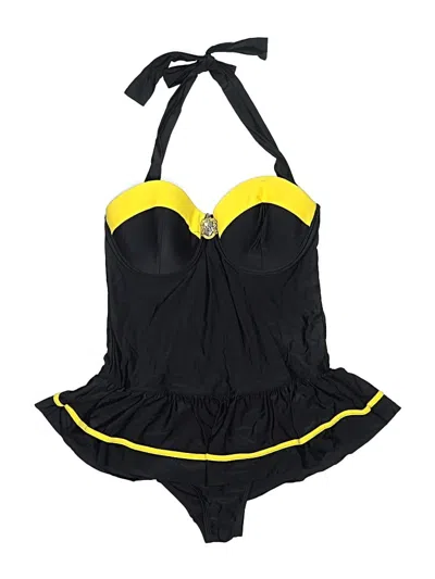 Pre-owned Harry Potter Swimsuit Top Black Color Block Pattern Swimwear