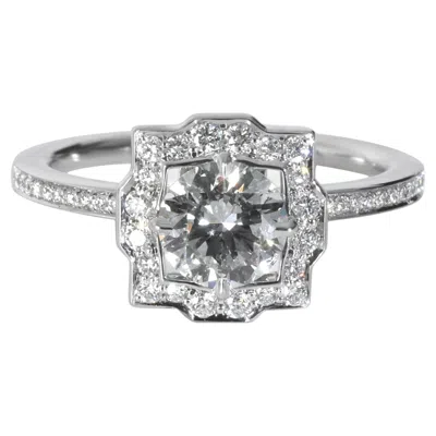 Pre-owned Harry Winston 0.55 Ct Diamond Belle Engagement Ring In Multiple