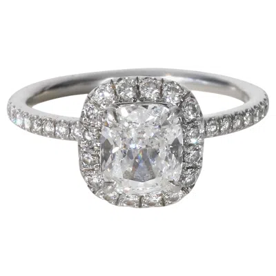 Pre-owned Harry Winston 1.03 Ct Cushion Modified Diamond Engagement Ring In Multiple