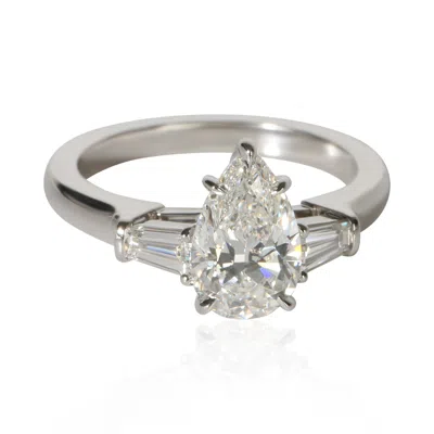 Pre-owned Harry Winston 1.04 Ct Pear Diamond Classic Engagement Ring