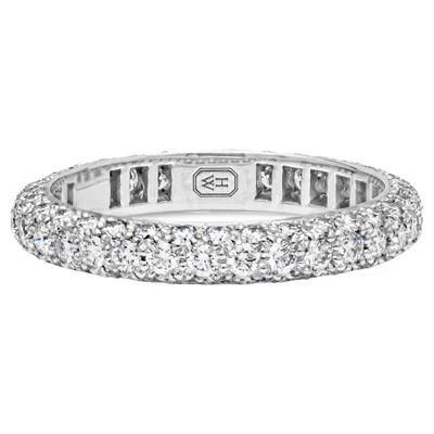 Pre-owned Harry Winston 1.08 Carats Total Round Diamond Micro-pave Eternity Wedding Band In Multi