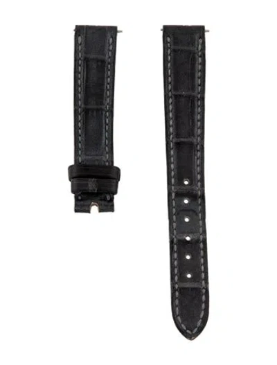 Pre-owned Harry Winston 13mm Watch Strap In Black