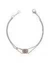 Harry Winston 18k 0.30 Ct. Tw. Diamond Hw Logo Bracelet (authentic Pre-loved) In Metallic
