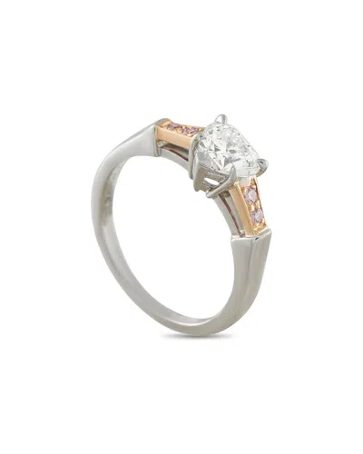 Pre-owned Harry Winston 18k Rose Gold & Platinum 0.74 Ct. Tw. Diamond Ring (authentic  Pre-loved)