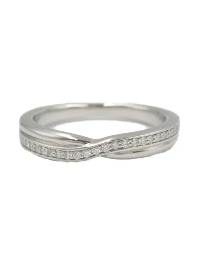 Pre-owned Harry Winston 2010s Platinum Drist One Row Diamond Ring In Silver