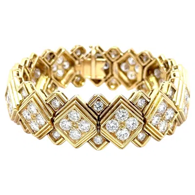 Pre-owned Harry Winston 20ctw Diamond Bracelet 18k Yellow Gold
