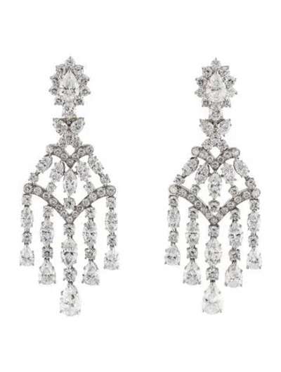 Pre-owned Harry Winston 25.45ctw Diamond Chandelier Drop Earrings In Multi