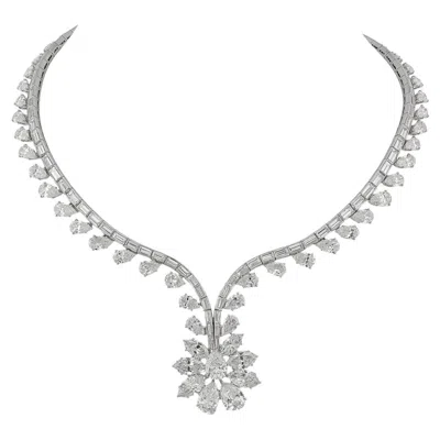 Pre-owned Harry Winston 47.48ct Diamond Necklace In Platinum, Circa 1952 In Multi