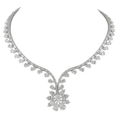 Pre-owned Harry Winston 47.48ct Diamond Necklace In Platinum, Circa 1952 In Multiple