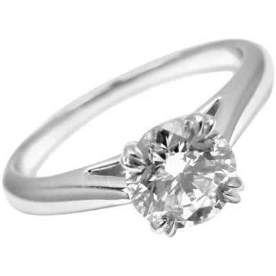 Pre-owned Harry Winston .56 Carat Vvs1/f Diamond Solitaire Platinum Engagement Ring In Multi