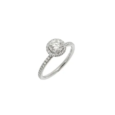 Pre-owned Harry Winston 950 Band Ring () In Silver