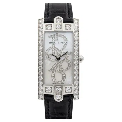 Pre-owned Harry Winston Avenue C Diamond Watch 18k White Gold Diamond Dial Swiss Made