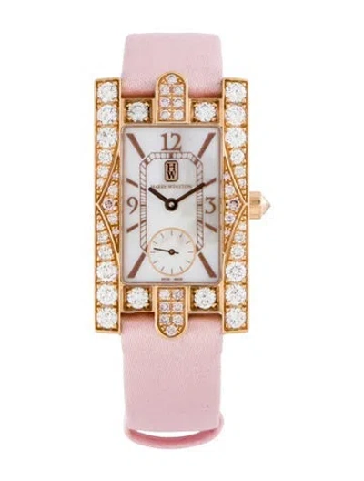Pre-owned Harry Winston Avenue Classic Aurora Watch In Multi