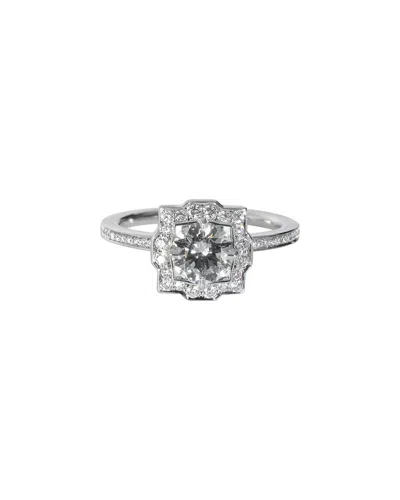 Pre-owned Harry Winston Belle Platinum 0.20 Ct. Tw. Diamond Ring (authentic Pre-loved) In Silver