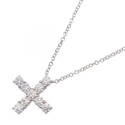 Pre-owned Harry Winston Clear Platinum 950 Necklace () In Multi