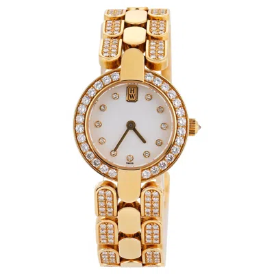 Pre-owned Harry Winston Diamond 18k Yellow Gold Premier Watch